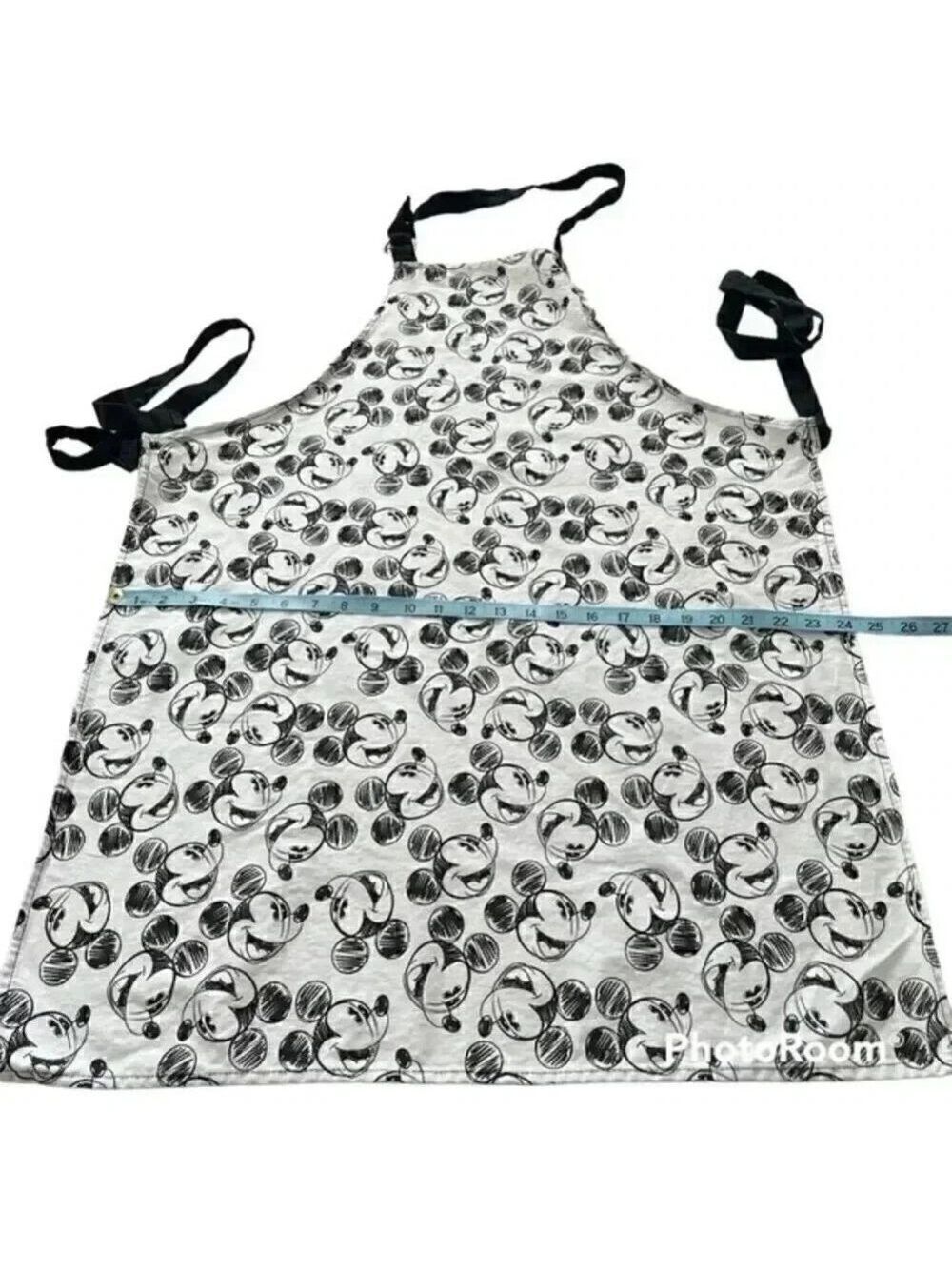 DISNEY Mickey Mouse White and Black Tie Back Contemporary Kitchen Apron - Picture 8 of 9